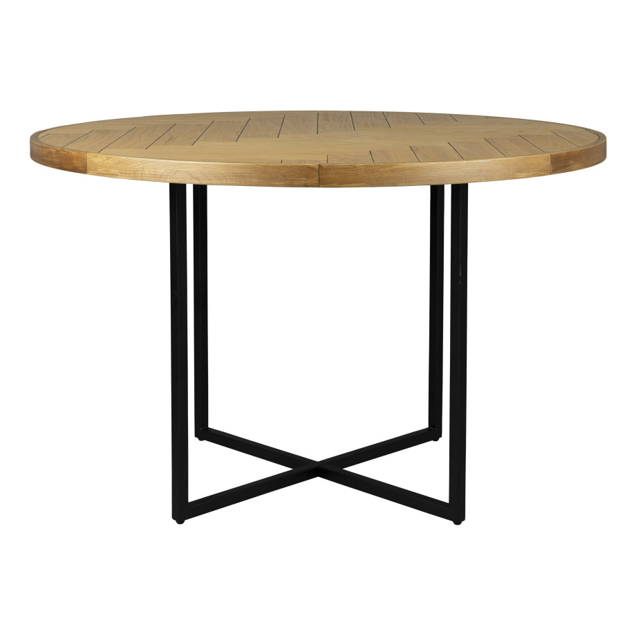 Dutchbone Ronde Eettafel 'Class' Eikenhout, 120cm, kleur Naturel afbeelding 1