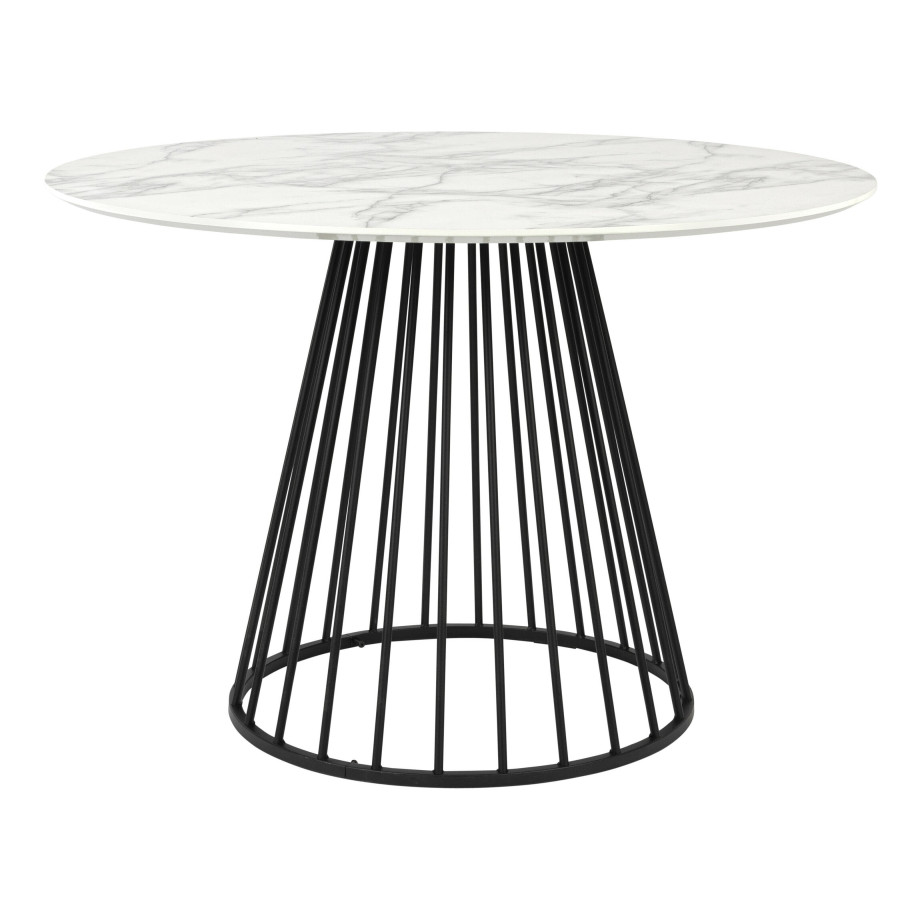 ZILT Ronde Eettafel 'Jalil' Marmerlook, 104cm afbeelding 1