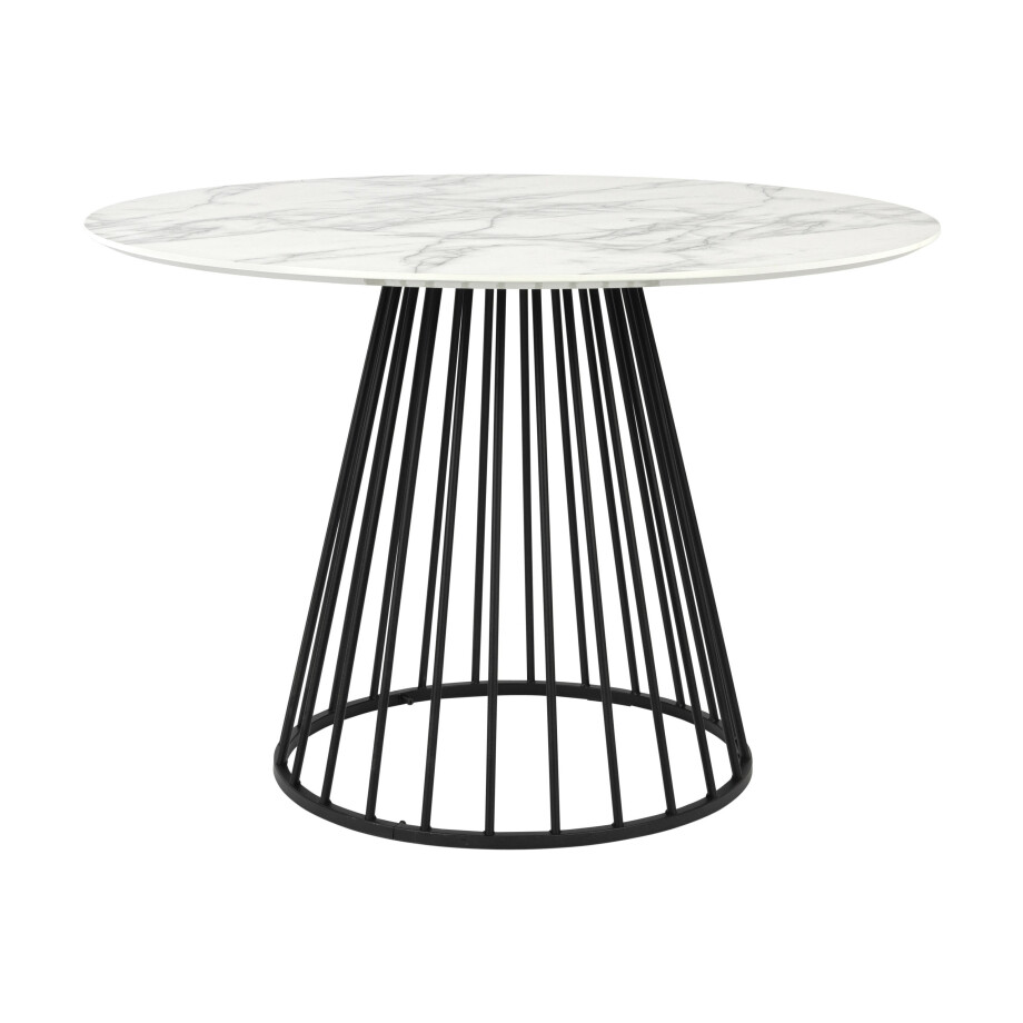ZILT Ronde Eettafel 'Jalil' Marmerlook, 104cm ZILT Ronde Eettafel 'Jalil' Marmerlook, 104cm afbeelding 1