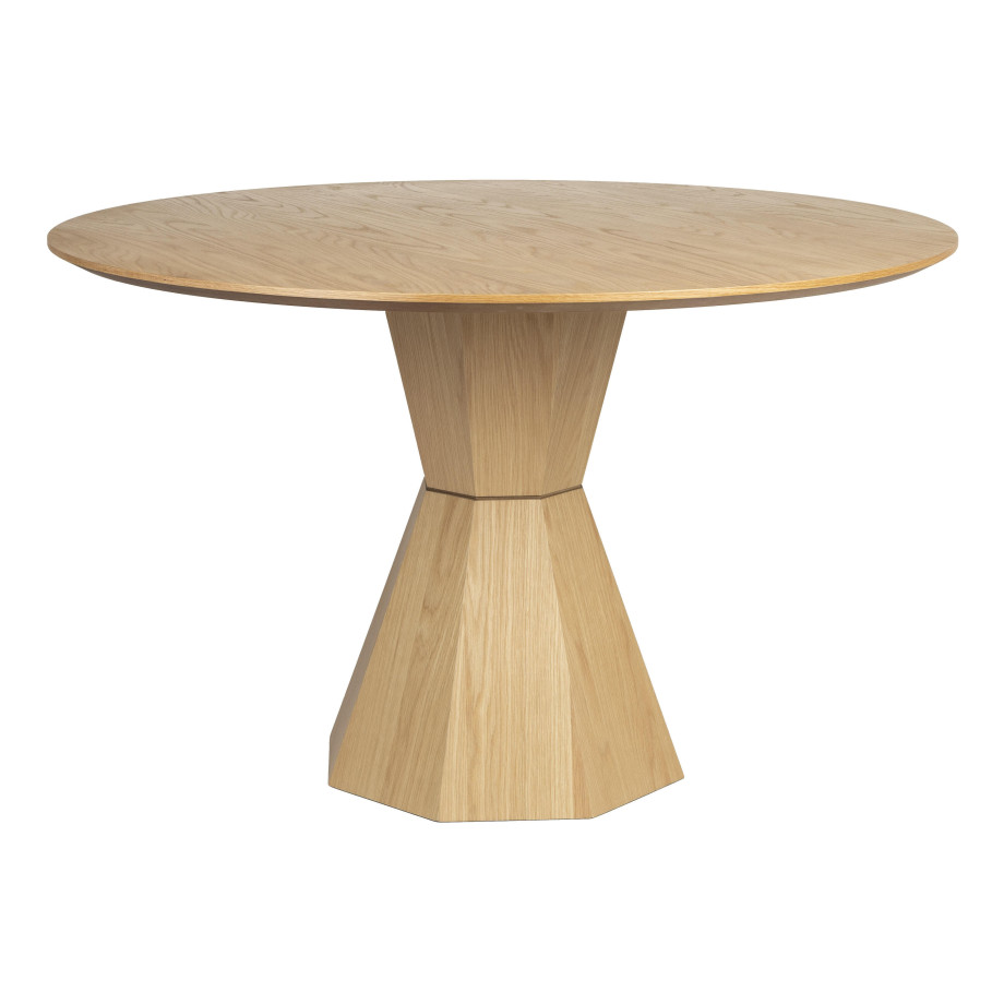 Zuiver Ronde Eettafel 'Lotus' Eikenhout, 120cm afbeelding 