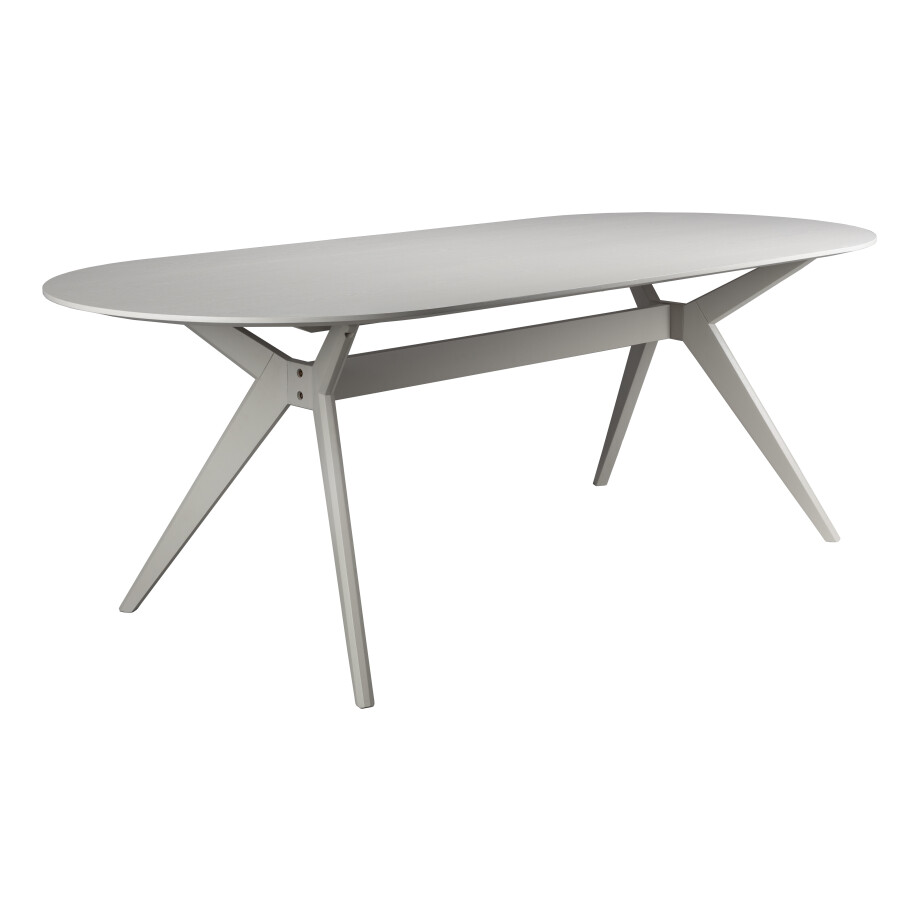 ZILT Ovale Eettafel 'Ciearra' 220 x 95cm, kleur Beige afbeelding 