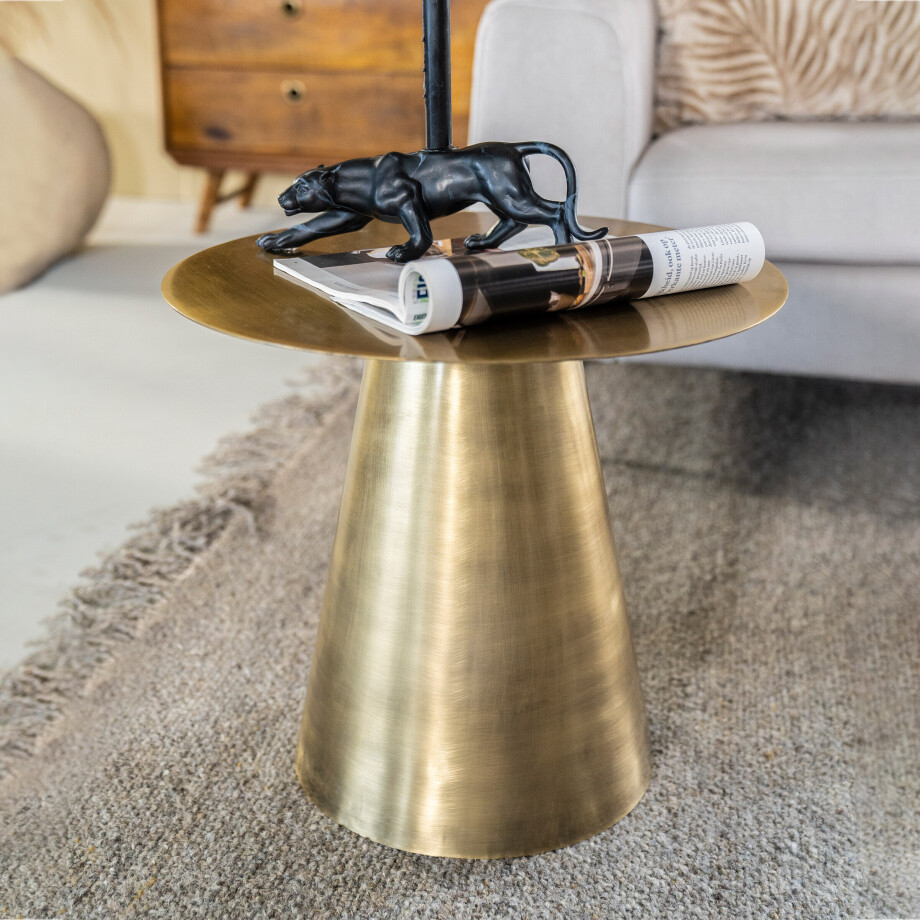 By-Boo Bijzettafel 'Mastic' 50cm, kleur Goud By-Boo Bijzettafel 'Mastic' 50cm, kleur Goud afbeelding 1