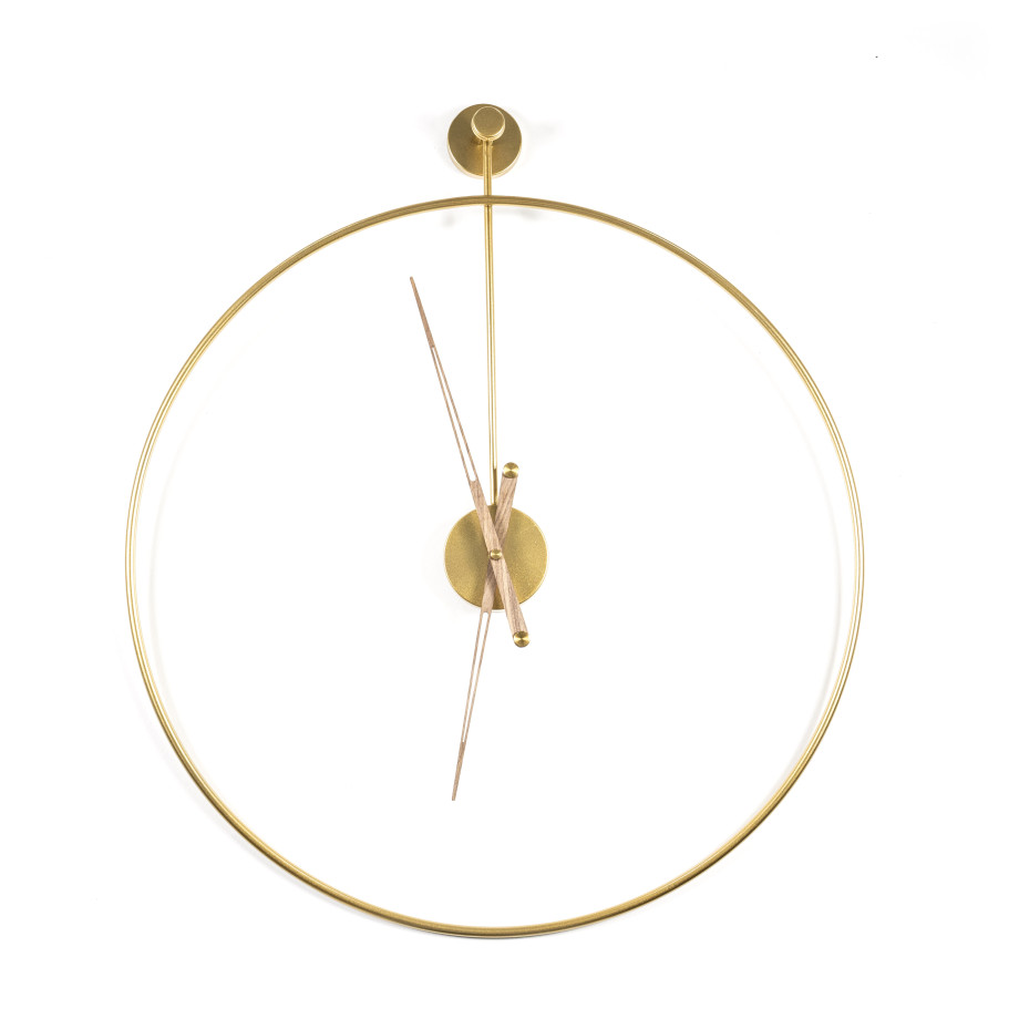 By-Boo Wandklok 'Sundial' 70cm, kleur Goud afbeelding 1