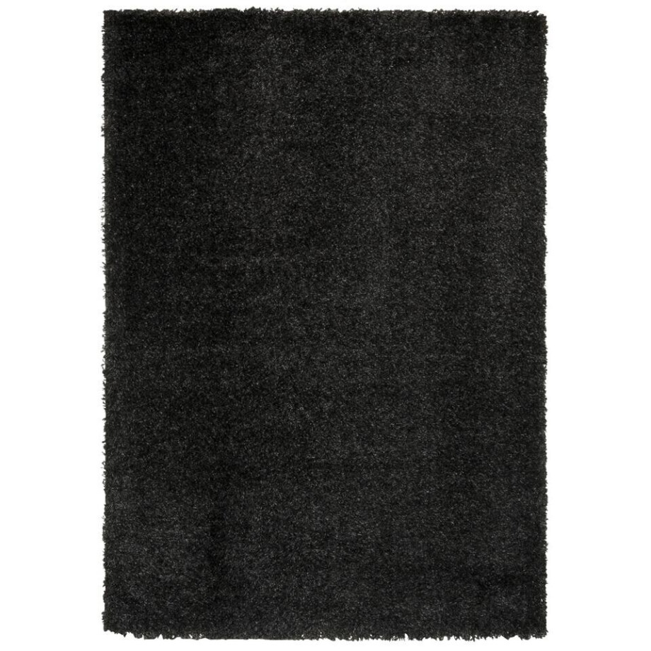 2e Halve Prijs Leen Bakker - Vloerkleed Domino - Antraciet - 160x230 Cm - Polypropyleen - Grijs afbeelding 1