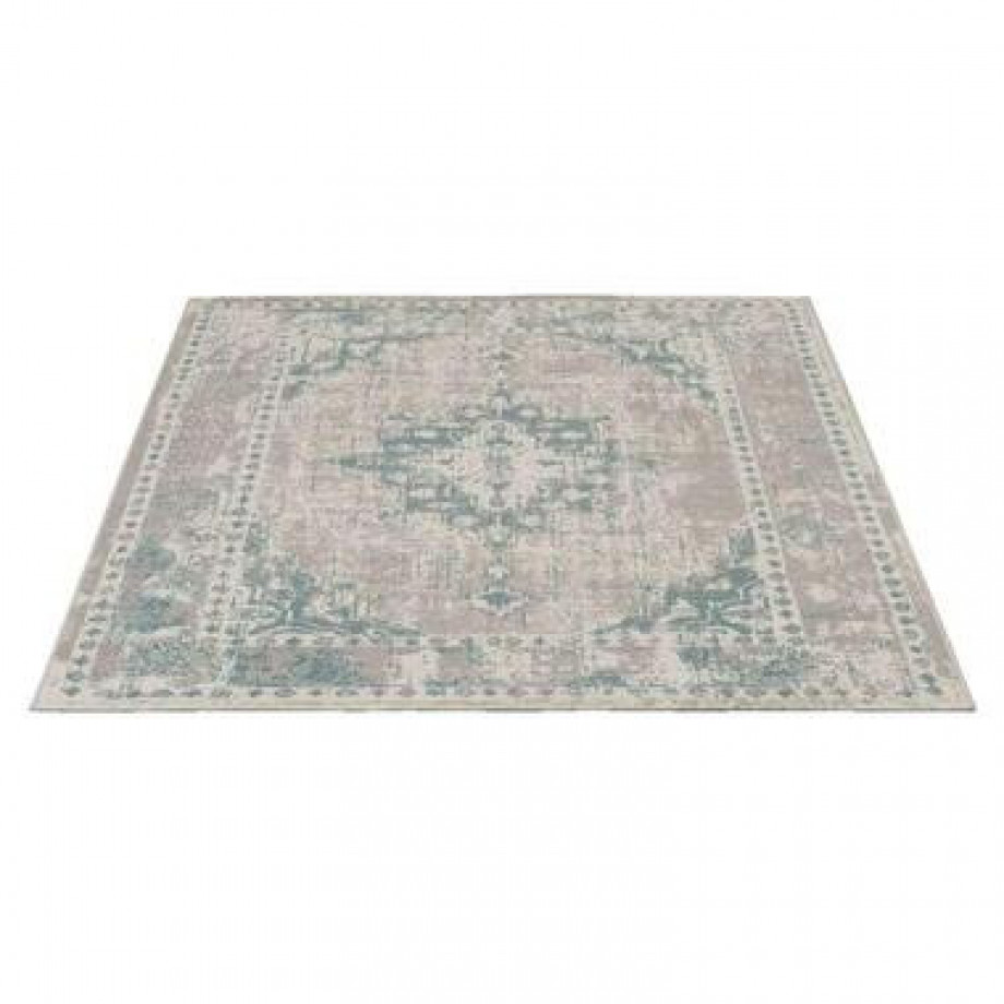 Vloerkleed Vintage - aqua/beige - 200x290 cm afbeelding 1