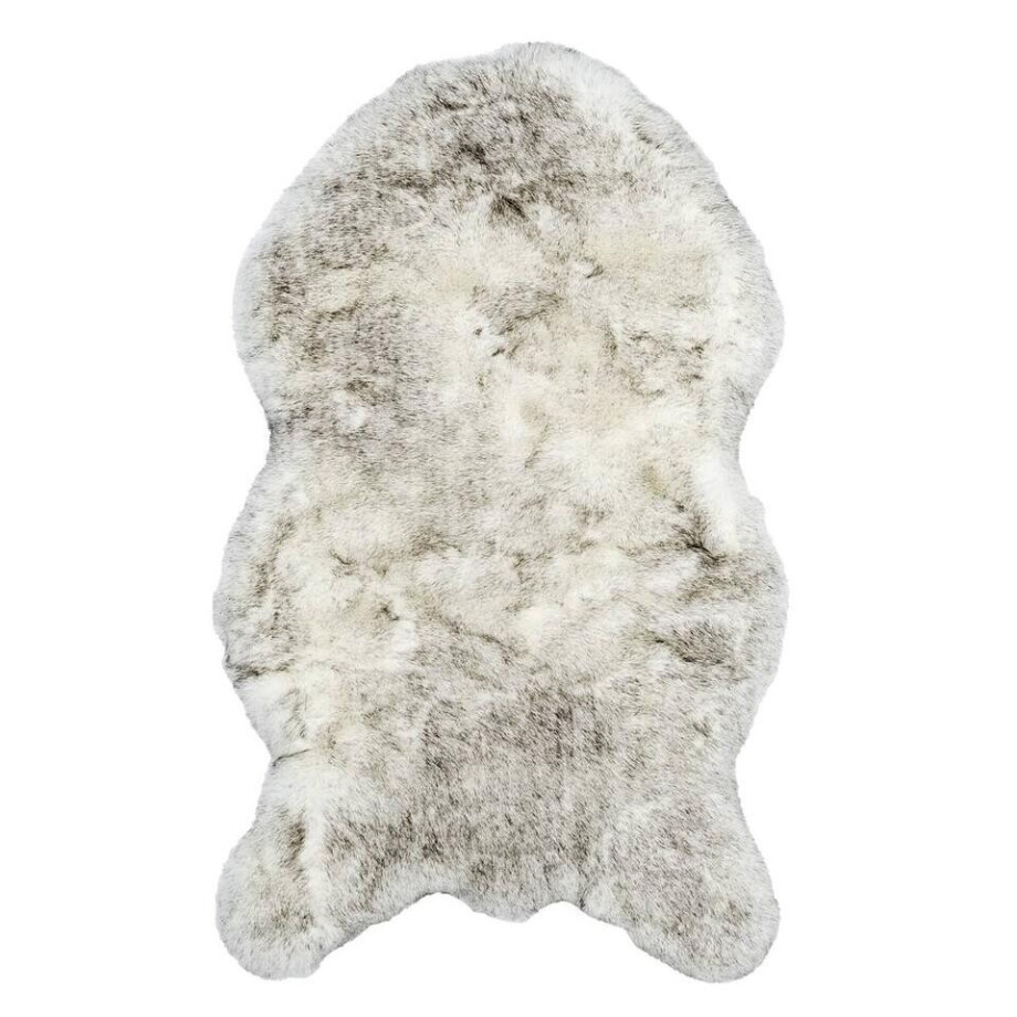 Leen Bakker - Vloerkleed Husky - /grijs - 60x100 Cm - Acryl - Crème Leen Bakker - Vloerkleed Husky - /grijs - 60x100 Cm - Acryl - Crème afbeelding 1