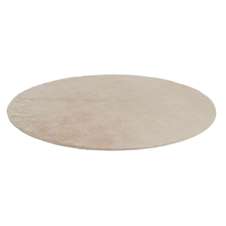 Leen Bakker - Vloerkleed Lilly - Off-white - Ø160 Cm - Polyester - Crème afbeelding 1