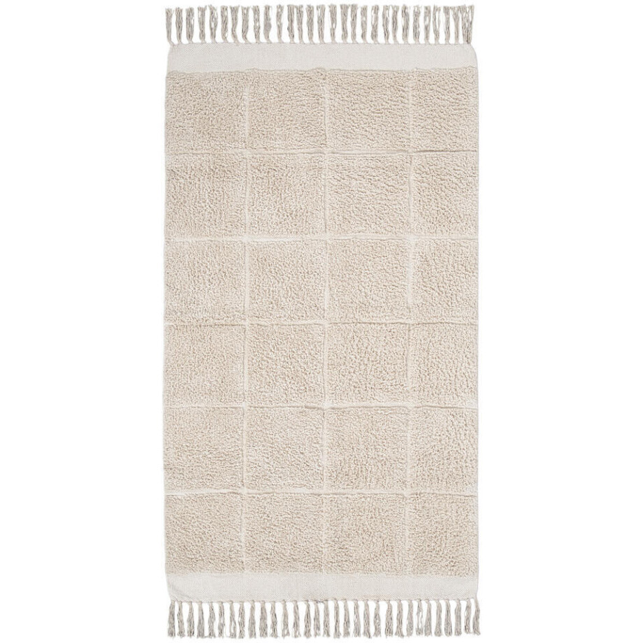 Leen Bakker - Vloerkleed Nalin - Zand - 90x150 Cm - Katoen - Beige afbeelding 1