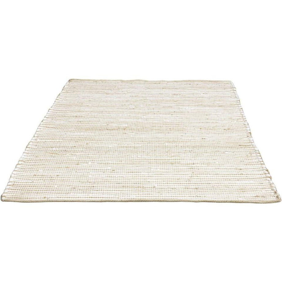 Leen Bakker - Vloerkleed Sahil - Wit - 90x150 Cm - Jute - Beige#Wit afbeelding 1
