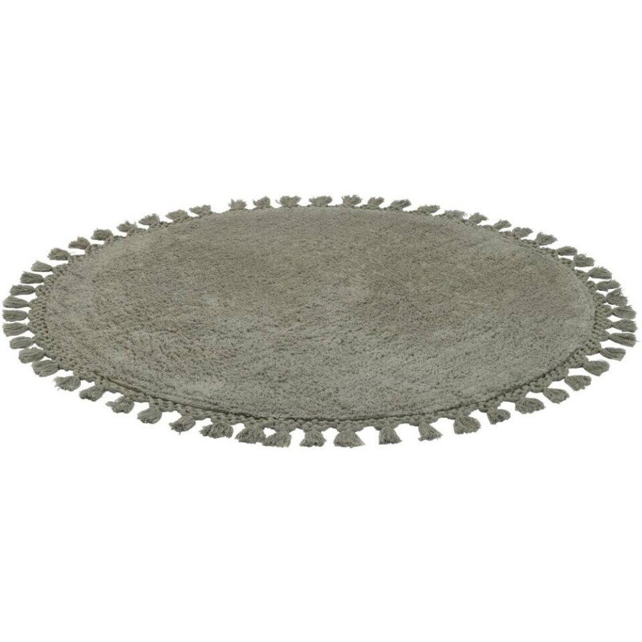 Leen Bakker - Vloerkleed Raya - Ø100 Cm - Katoen - Groen afbeelding 1