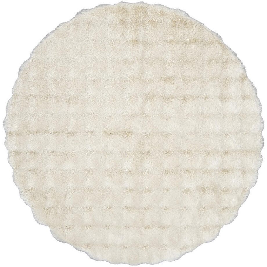 Leen Bakker - Vloerkleed Oos - Ø120 Cm - Polyester - Crème Leen Bakker - Vloerkleed Oos - Ø120 Cm - Polyester - Crème afbeelding 1