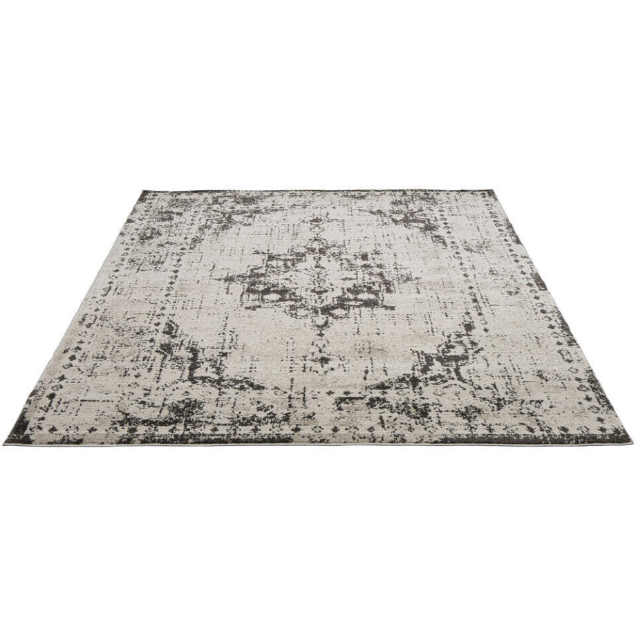 Leen Bakker - Vloerkleed Urali - Licht/antraciet - 200x290 Cm - Polypropyleen - Grijs afbeelding 1