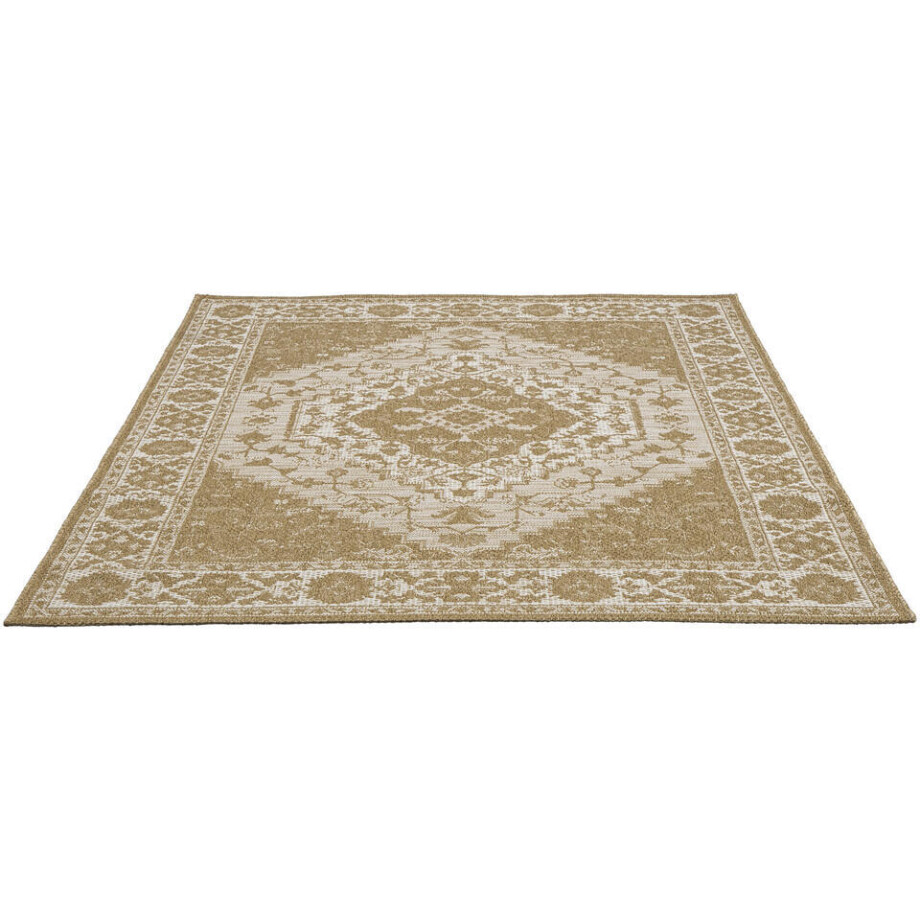 Leen Bakker - Vloerkleed Perya - Zand/crème - 200x290 Cm - Polypropyleen - Crème#Beige afbeelding 1