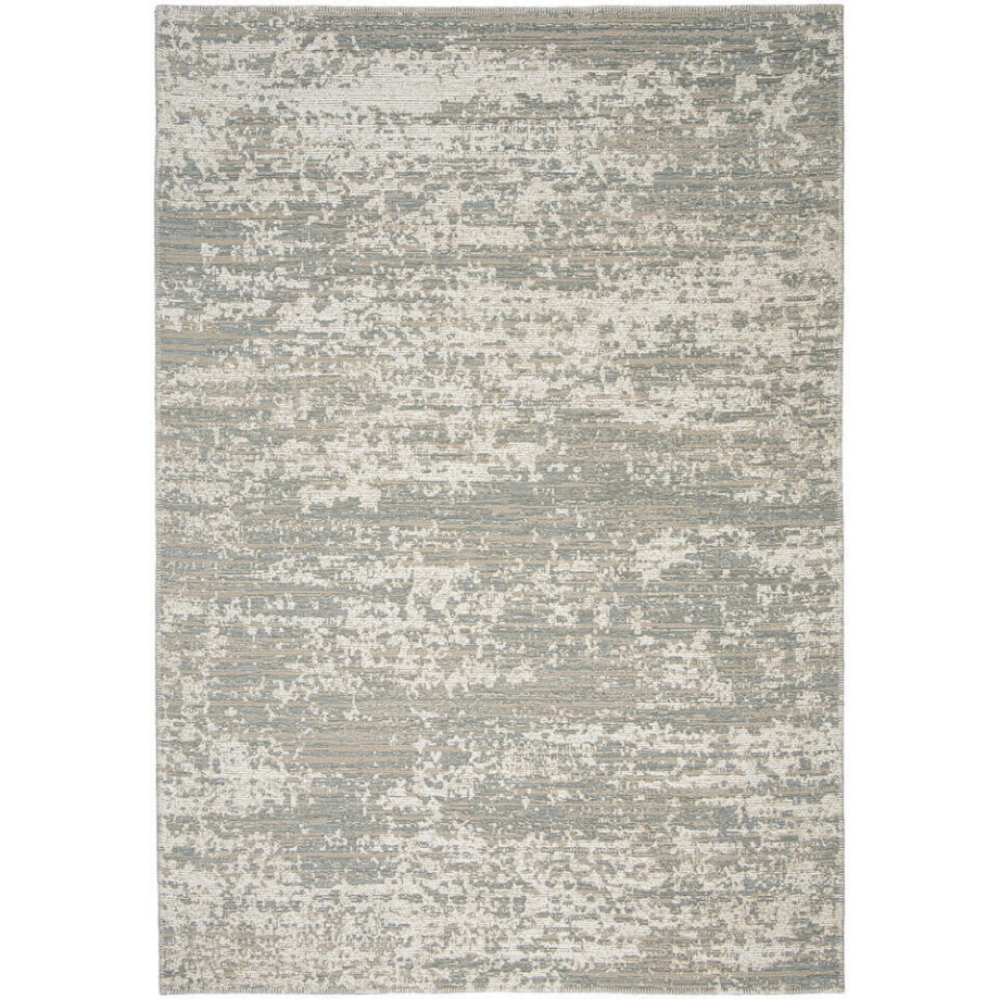 Leen Bakker - Vloerkleed Angul - Crème/grijsgroen - 160x230 Cm - Polyester/Jute - Crème#Grijs#Groen afbeelding 1
