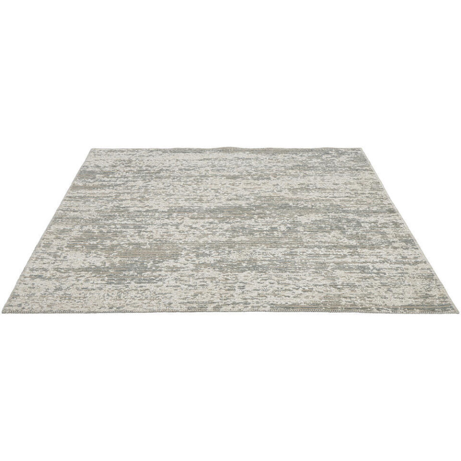 Leen Bakker - Vloerkleed Angul - Crème/grijsgroen - 200x290 Cm - Polyester/Jute - Crème#Groen#Grijs afbeelding 1