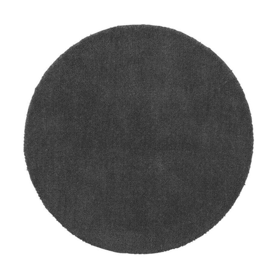 Leen Bakker - Vloerkleed Colours - Charcoal - Ø68 Cm - Katoen/Wol - Grijs afbeelding 1