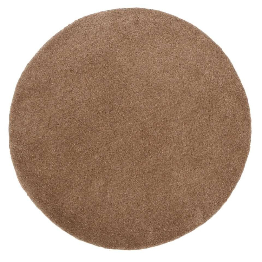 Leen Bakker - Vloerkleed Colours - Ø68 Cm - Katoen/Wol - Taupe afbeelding 1