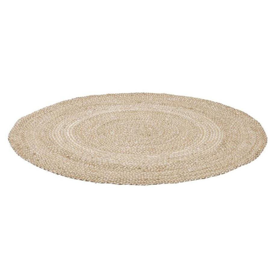Leen Bakker - Vloerkleed Madras - Naturel - 180 Cm - Jute - Beige Leen Bakker - Vloerkleed Madras - Naturel - 180 Cm - Jute - Beige afbeelding 1