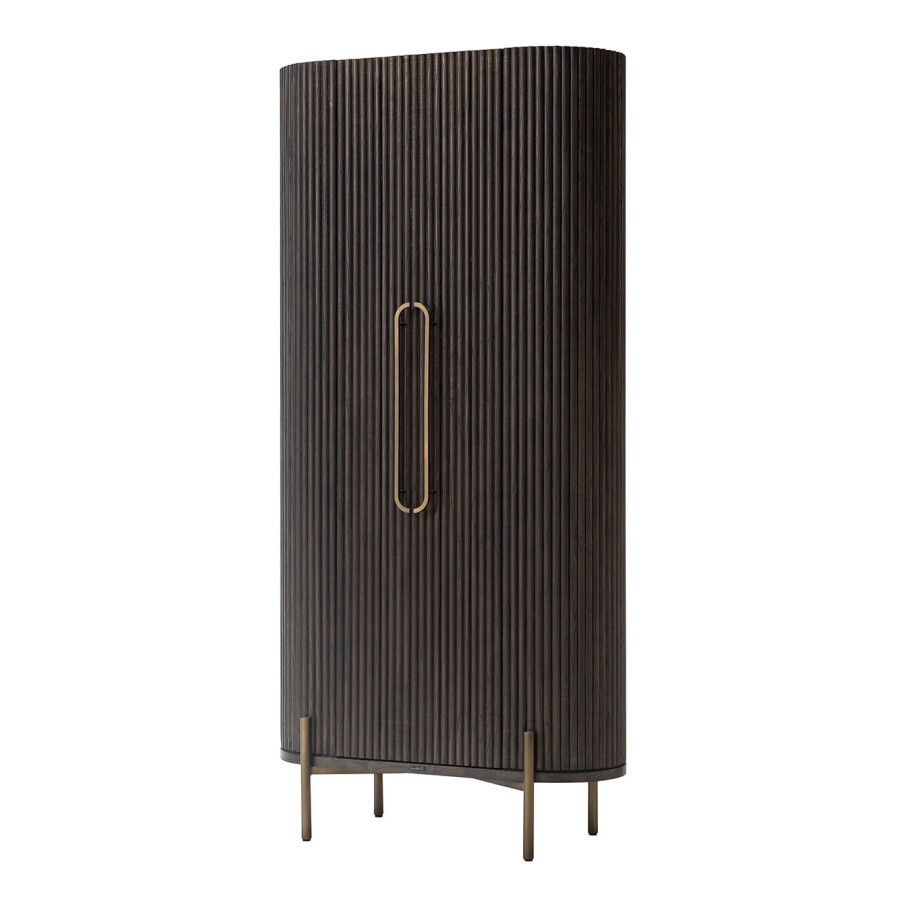 Richmond Opbergkast 'Luxor' Eiken, 190 x 90cm, kleur donkerbruin Richmond Opbergkast 'Luxor' Eiken, 190 x 90cm, kleur donkerbruin afbeelding