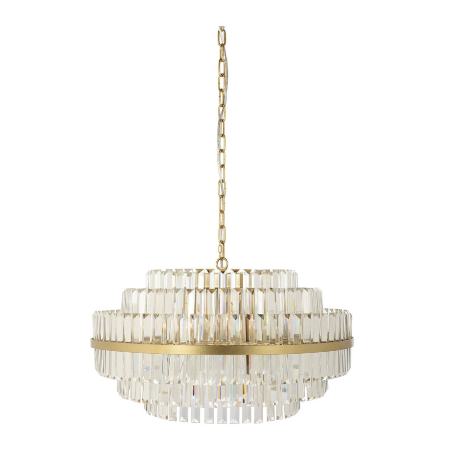 Richmond Hanglamp 'Desire' Crystal, 80cm, kleur Brushed Gold afbeelding 1