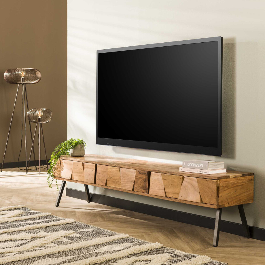 LifestyleFurn TV-meubel 'Eryka' Acaciahout, 180cm afbeelding 1