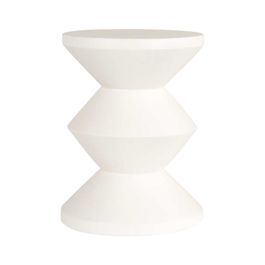 Richmond Ronde Bijzettafel 'Bloomstone' 35cm, kleur Wit afbeelding 1