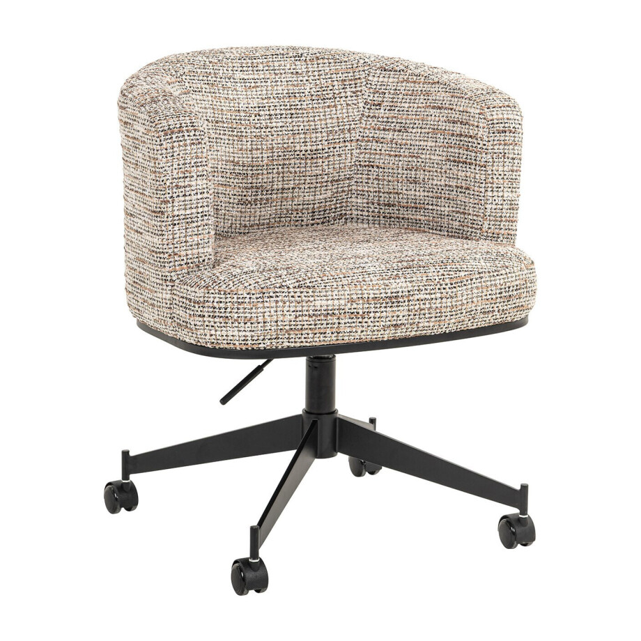 Richmond Draaibare Eetkamerstoel 'Rochenne' Op wielen, kleur Naturel afbeelding 1