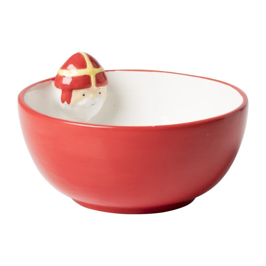 Sinterklaas schaaltje - rood/geel/wit - ø15x10 cm Sinterklaas schaaltje - rood/geel/wit - ø15x10 cm afbeelding