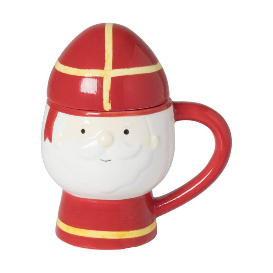 Sinterklaas mok - rood/geel/wit - 300 ml afbeelding 