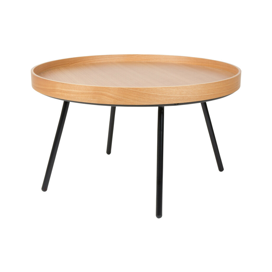 Zuiver Ronde Salontafel 'Oak Tray' Eikenhout, 78cm Zuiver Ronde Salontafel 'Oak Tray' Eikenhout, 78cm afbeelding