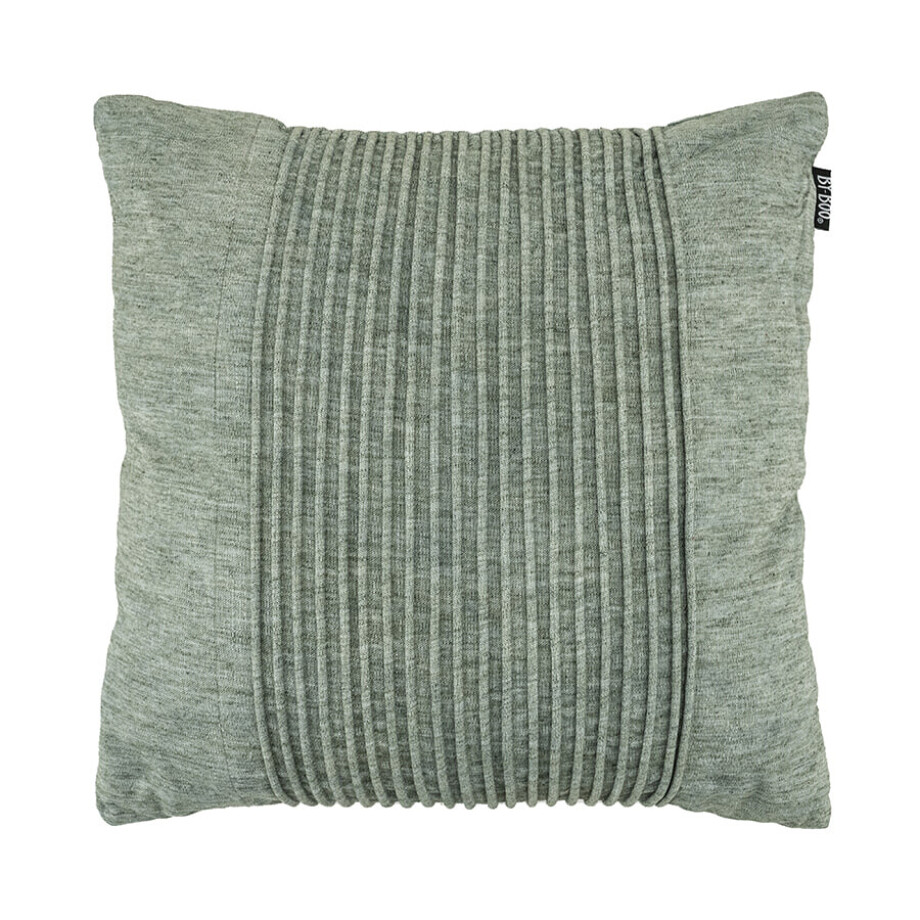 By-Boo Kussen 'Lineas' 45 x 45cm, kleur Groen afbeelding 1