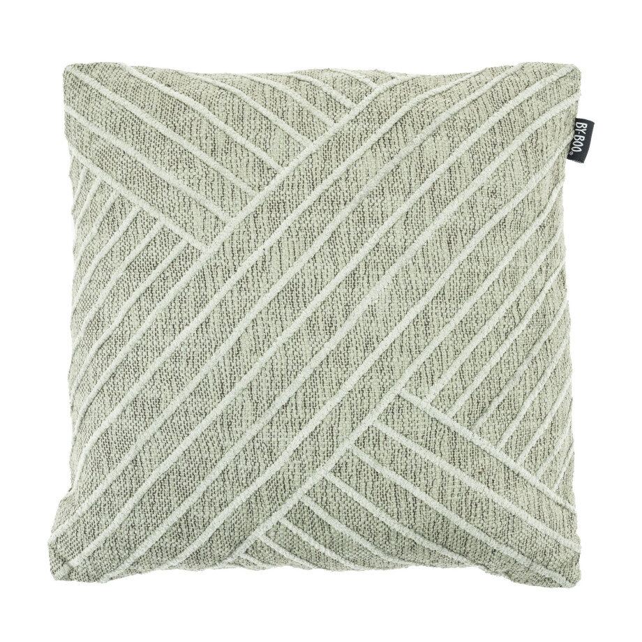 By-Boo Kussen 'Obli' 45 x 45cm, kleur Groen By-Boo Kussen 'Obli' 45 x 45cm, kleur Groen afbeelding 1