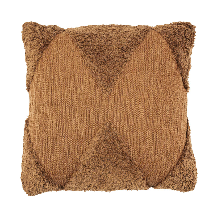 By-Boo Kussen 'Wabi' 45 x 45cm, kleur Bruin afbeelding 