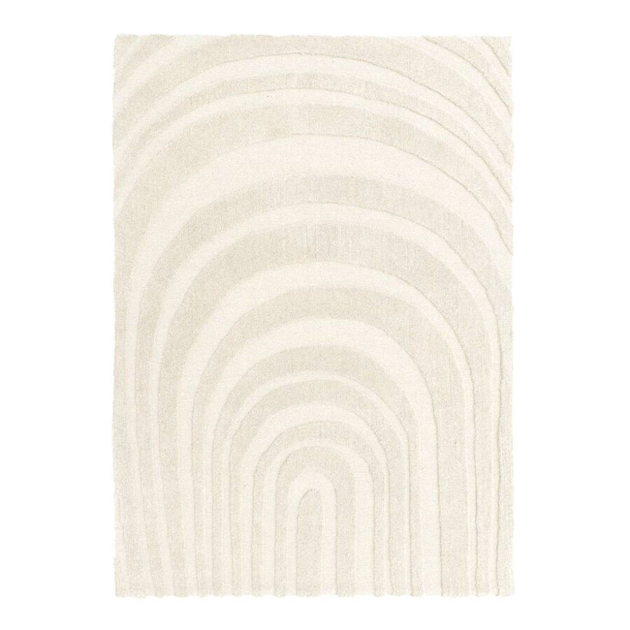 By-Boo Vloerkleed 'Maze' 160 x 230cm, kleur Off White afbeelding 1