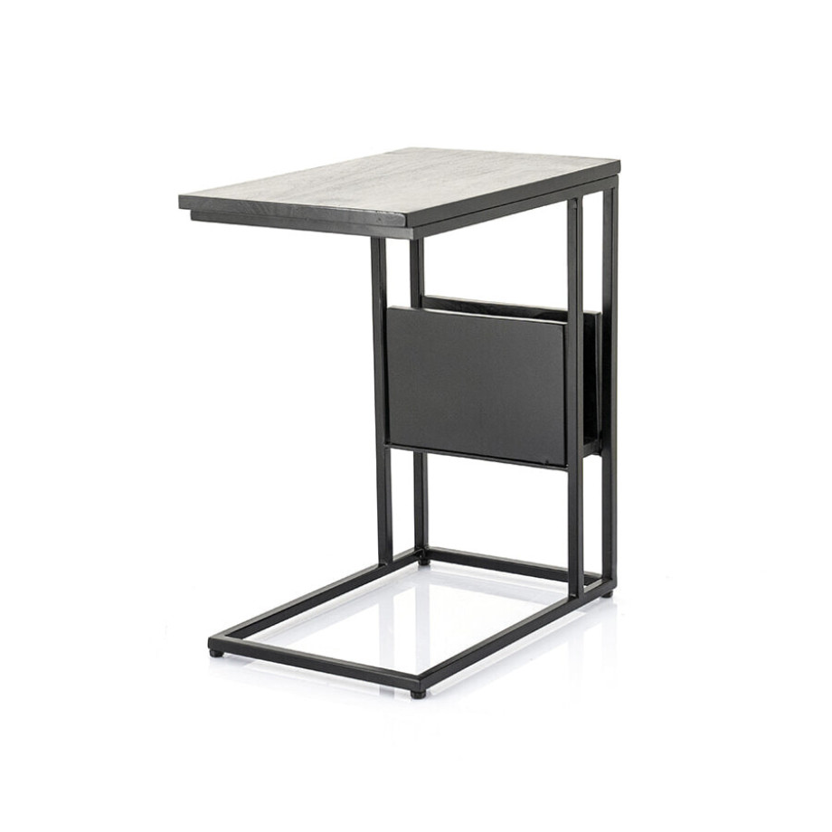 By-Boo Laptoptafel 'Slider' Mangohout, kleur Zwart afbeelding 1