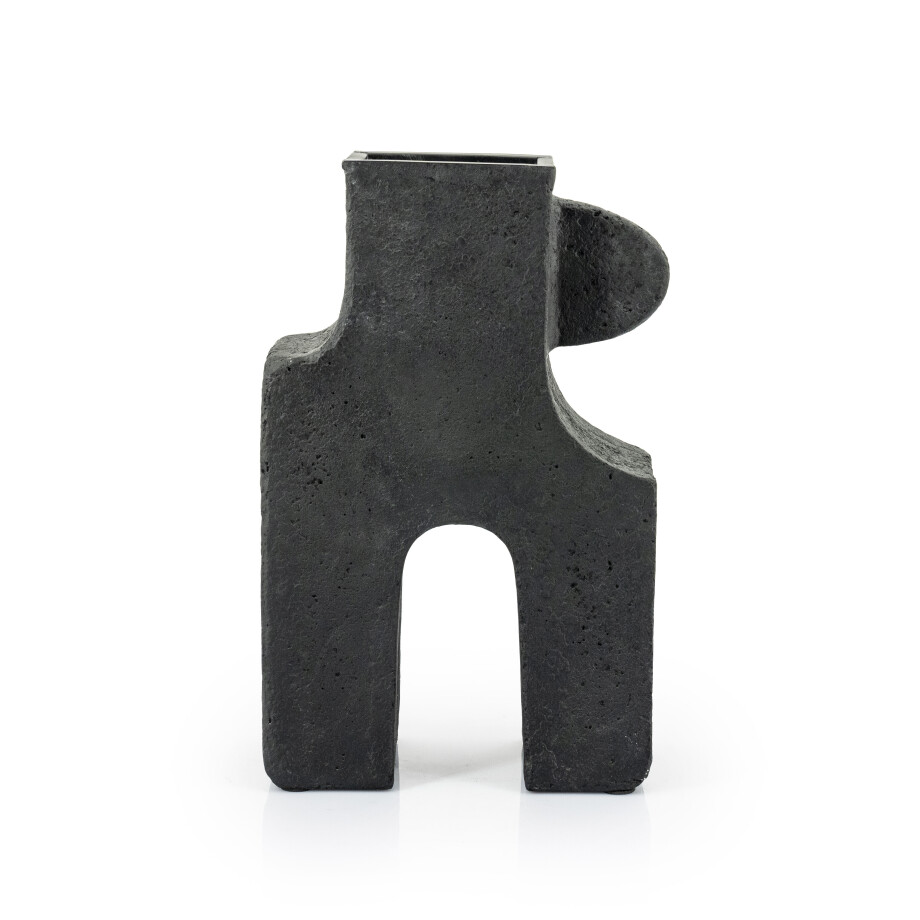 By-Boo Vaas 'Tribe' 47cm, kleur Zwart By-Boo Vaas 'Tribe' 47cm, kleur Zwart afbeelding 1