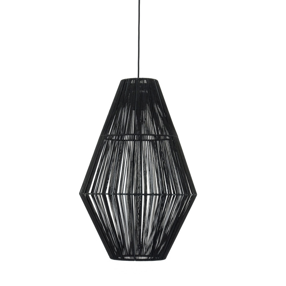 By-Boo Hanglamp 'Aya' 34cm, kleur Zwart afbeelding 1