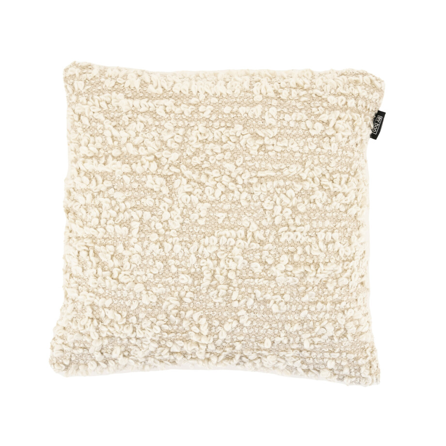 By-Boo Kussen 'Loop' 45 x 45cm, kleur Off White afbeelding 1