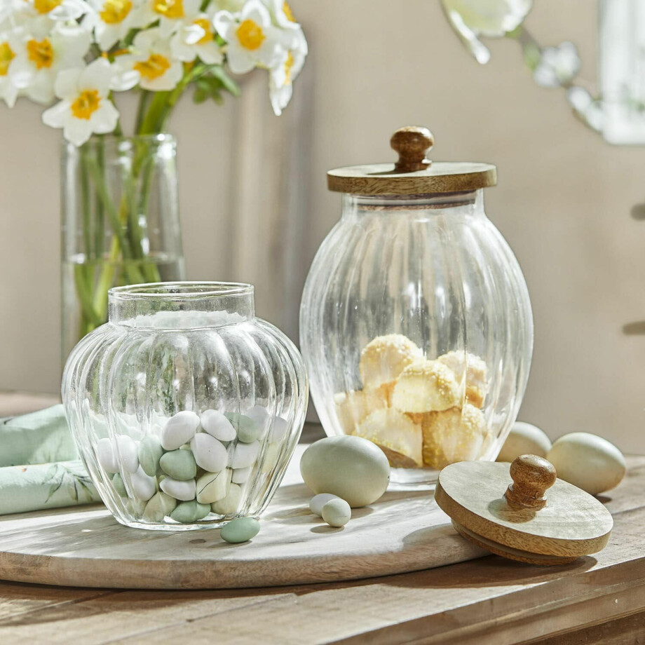 2-delige set glazen potten Vionnée 2-delige set glazen potten Vionnée afbeelding