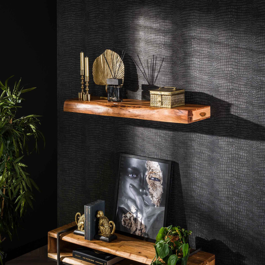 LifestyleFurn Wandplank 'Mac' Acaciahout, 100cm LifestyleFurn Wandplank 'Mac' Acaciahout, 100cm afbeelding 1