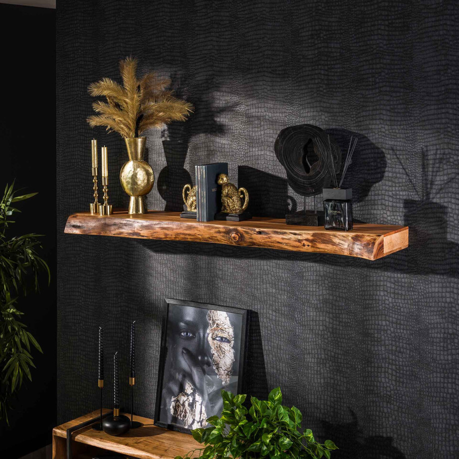 LifestyleFurn Wandplank 'Mac' Acaciahout, 150cm afbeelding 1