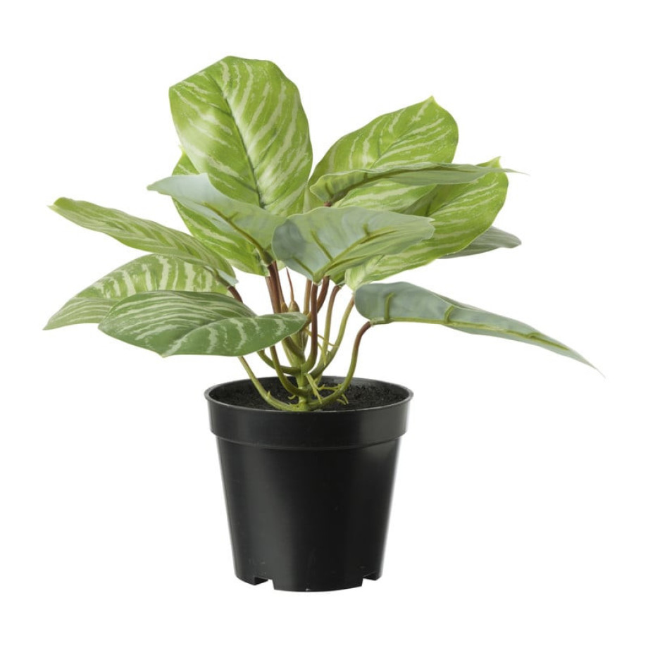 Hangplant blad - groen - ø14x30 cm afbeelding 