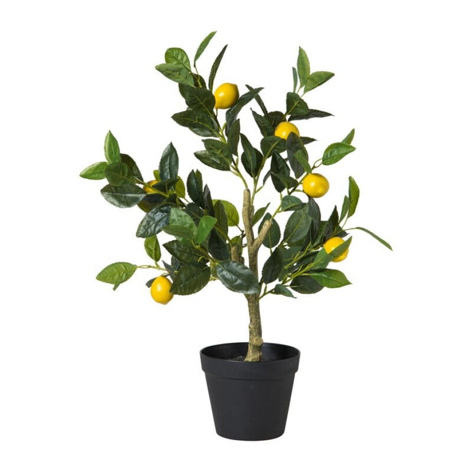 Kunst citroenboom groot - groen/geel - 60 cm afbeelding 