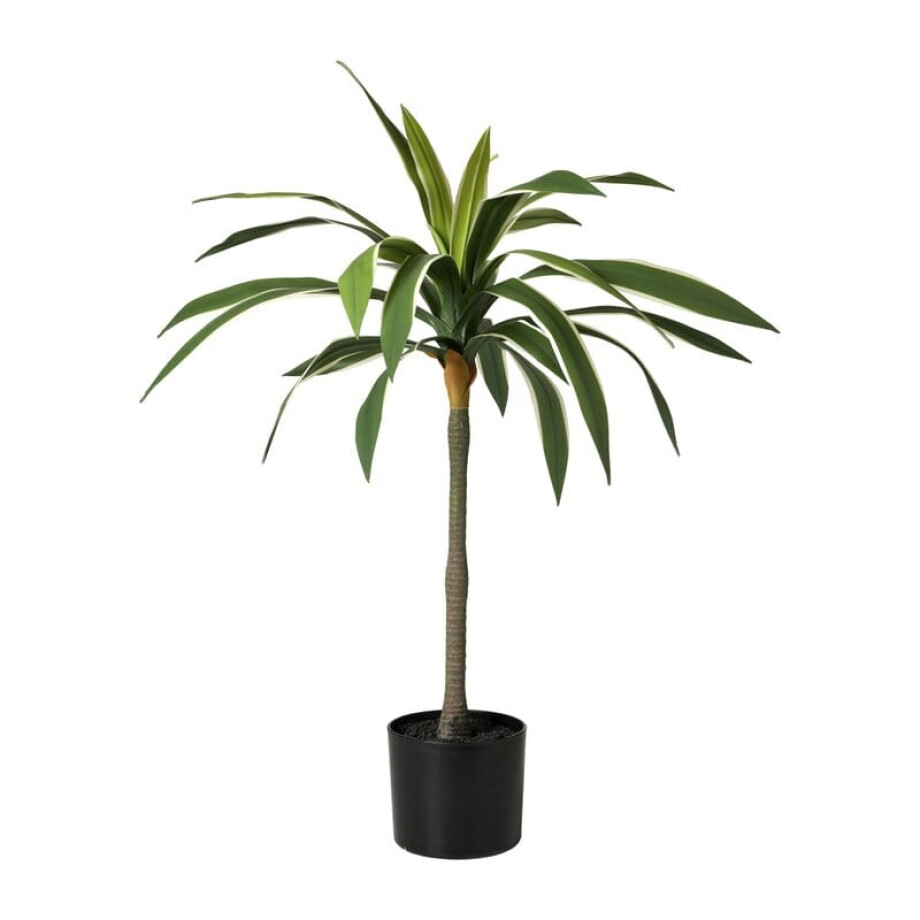 Kunstplant palm op lange steel - groen - ø15x90 cm afbeelding 