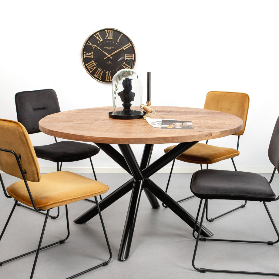 Eleonora Ronde Eettafel 'Maine' Mangohout, 150cm afbeelding 1
