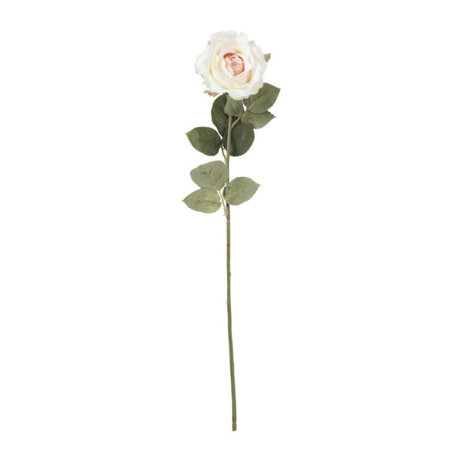 Kunstbloem roos - lichtroze - 64 cm afbeelding 