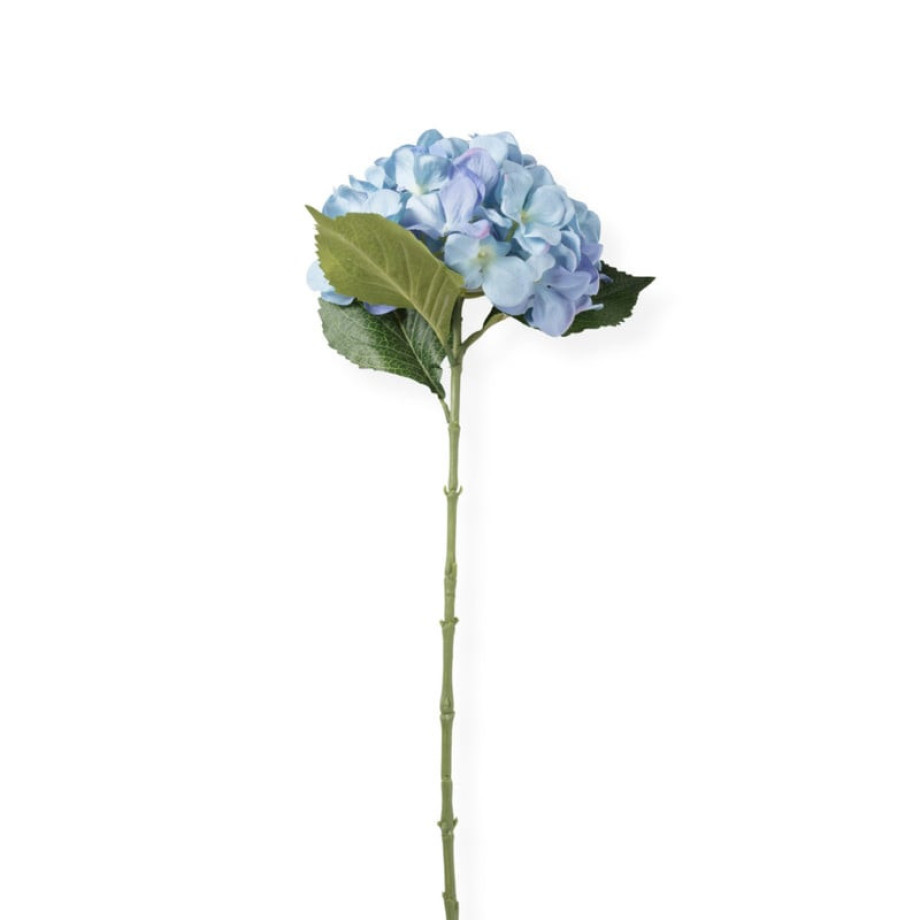 Kunstbloem hortensia - blauw - 63 cm afbeelding 