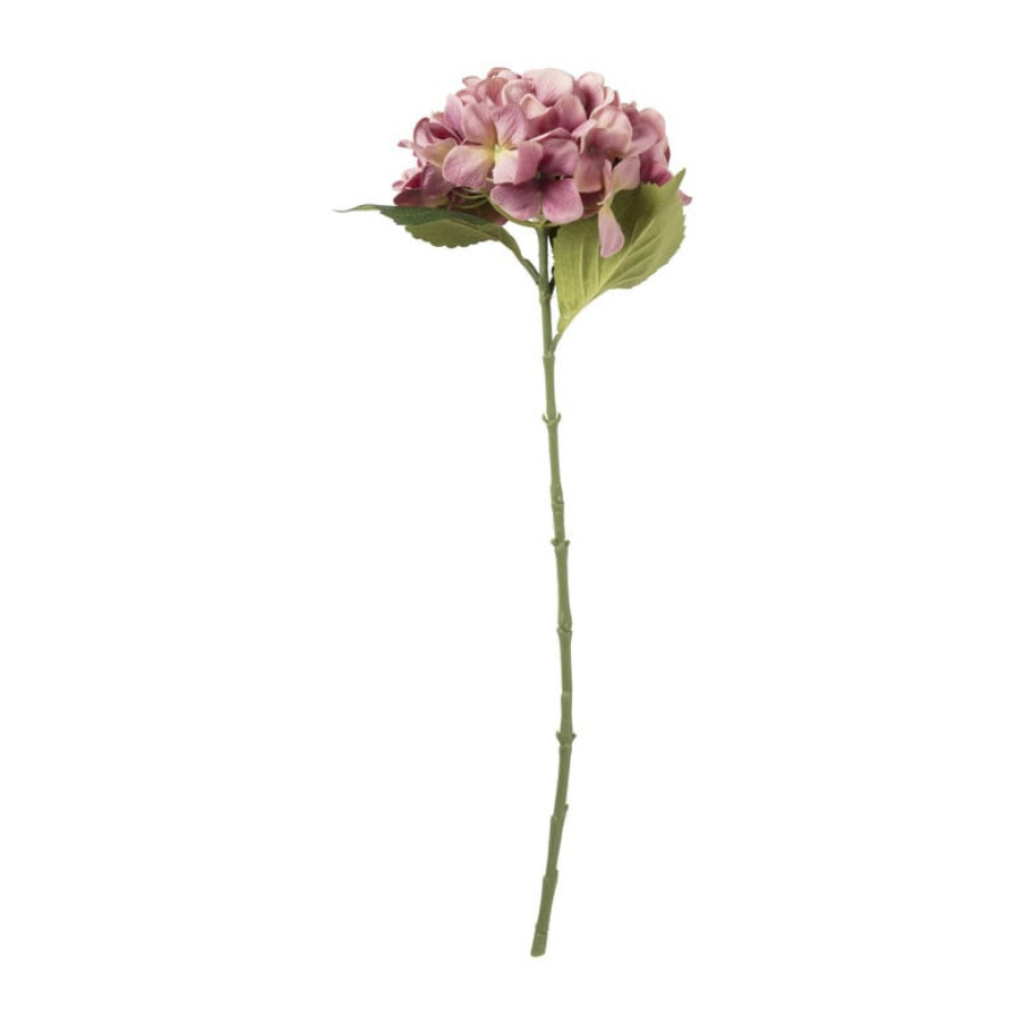 Kunstbloem hortensia - lichtroze - 63 cm afbeelding 