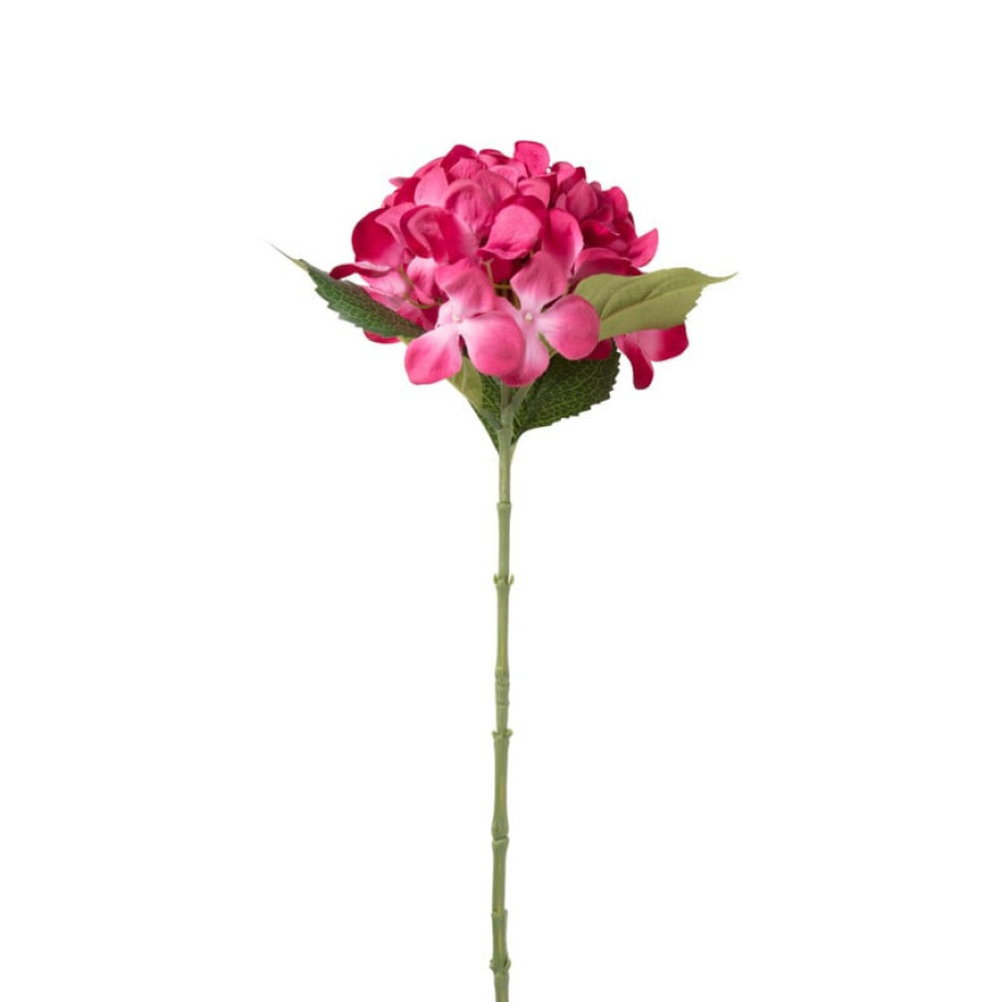 Kunstbloem hortensia - roze - 63 cm afbeelding 