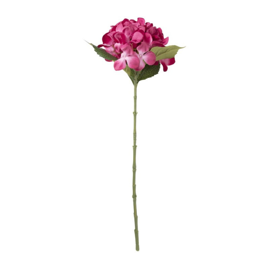 Kunstbloem hortensia - roze - 63 cm afbeelding 